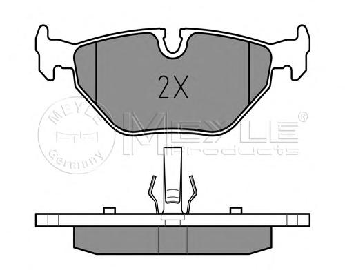 Комплект тормозных колодок, дисковый тормоз MEYLE