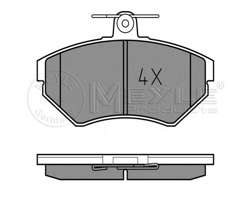 Комплект тормозных колодок, дисковый тормоз MEYLE