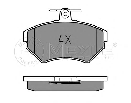 Комплект тормозных колодок, дисковый тормоз MEYLE