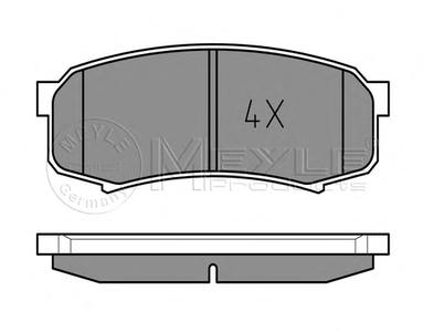 Комплект тормозных колодок, дисковый тормоз MEYLE 025 219 4715/W