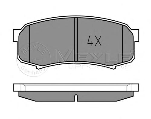 Комплект тормозных колодок, дисковый тормоз MEYLE