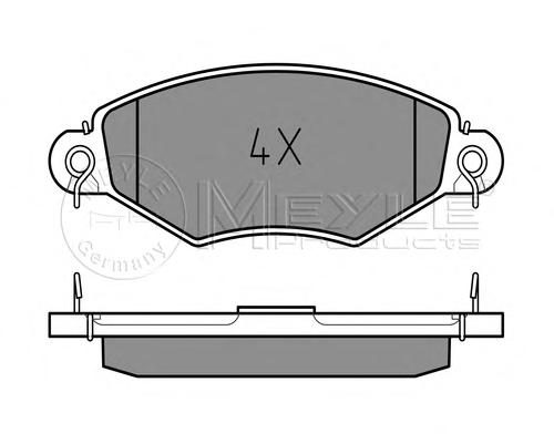 Комплект тормозных колодок, дисковый тормоз MEYLE