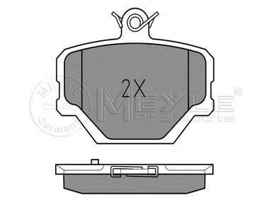 Комплект тормозных колодок, дисковый тормоз MEYLE
