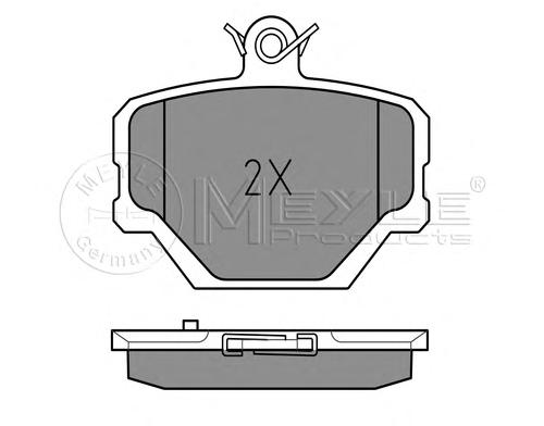 Комплект тормозных колодок, дисковый тормоз MEYLE