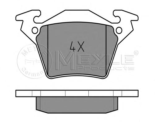 Комплект тормозных колодок, дисковый тормоз MEYLE