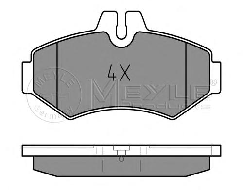 Комплект тормозных колодок, дисковый тормоз MEYLE