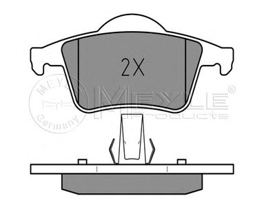 Комплект тормозных колодок, дисковый тормоз MEYLE 025 230 7616