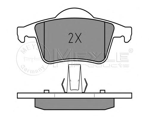 Комплект тормозных колодок, дисковый тормоз MEYLE