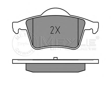 Комплект тормозных колодок, дисковый тормоз MEYLE