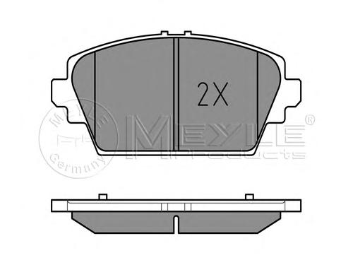 Комплект тормозных колодок, дисковый тормоз MEYLE