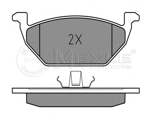 Комплект тормозных колодок, дисковый тормоз MEYLE