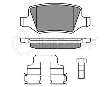 Комплект тормозных колодок, дисковый тормоз MEYLE 025 231 3814