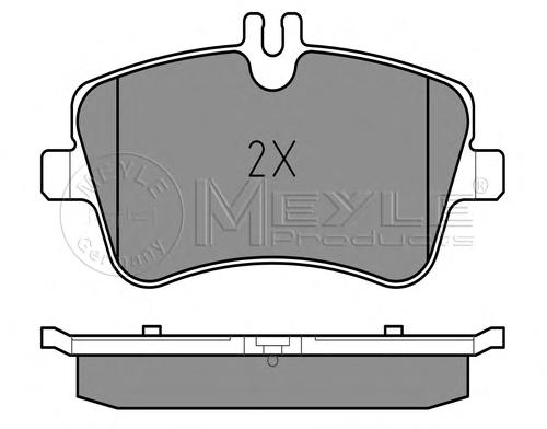 Комплект тормозных колодок, дисковый тормоз MEYLE