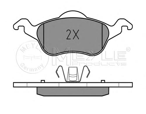 Комплект тормозных колодок, дисковый тормоз MEYLE