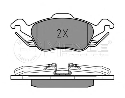 Комплект тормозных колодок, дисковый тормоз MEYLE