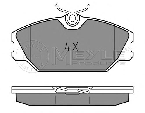Комплект тормозных колодок, дисковый тормоз MEYLE