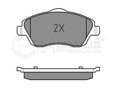 Комплект тормозных колодок, дисковый тормоз MEYLE 025 232 2517