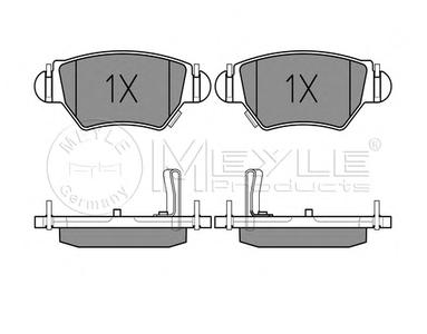 Комплект тормозных колодок, дисковый тормоз MEYLE 025 232 5817/W