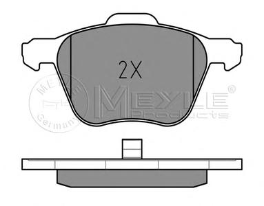 Комплект тормозных колодок, дисковый тормоз MEYLE