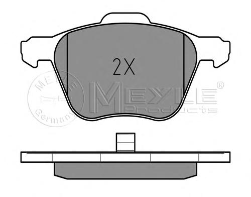 Комплект тормозных колодок, дисковый тормоз MEYLE
