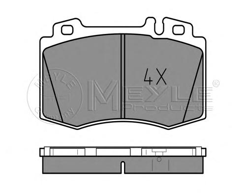 Комплект тормозных колодок, дисковый тормоз MEYLE