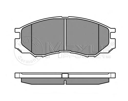 Комплект тормозных колодок, дисковый тормоз MEYLE