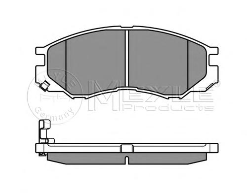 Комплект тормозных колодок, дисковый тормоз MEYLE