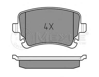 Комплект тормозных колодок, дисковый тормоз MEYLE 025 233 2617/W