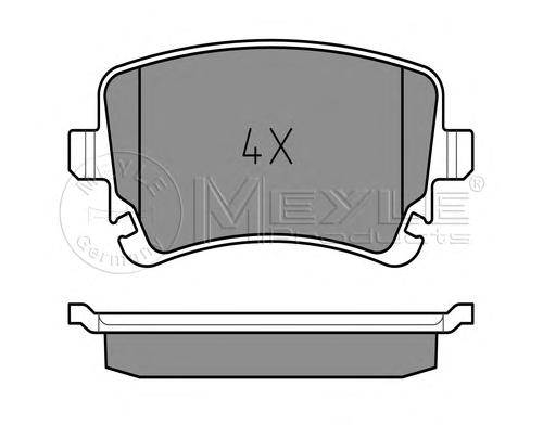 Комплект тормозных колодок, дисковый тормоз MEYLE