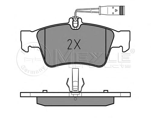 Комплект тормозных колодок, дисковый тормоз MEYLE