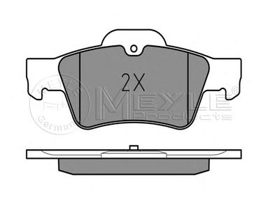 Комплект тормозных колодок, дисковый тормоз MEYLE
