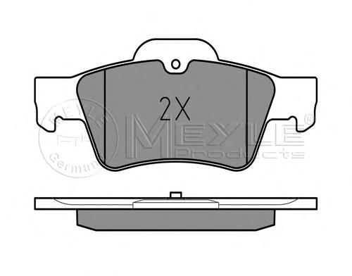 Комплект тормозных колодок, дисковый тормоз MEYLE