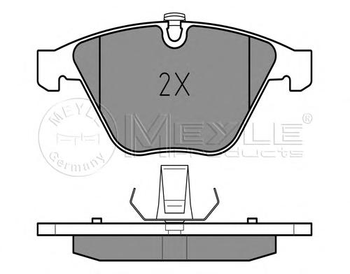 Комплект тормозных колодок, дисковый тормоз MEYLE