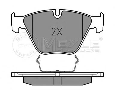 Комплект тормозных колодок, дисковый тормоз MEYLE