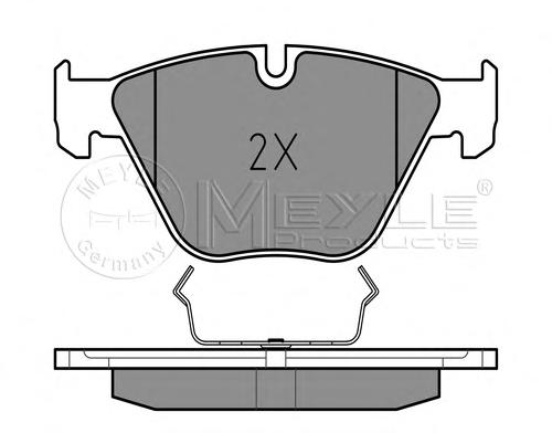 Комплект тормозных колодок, дисковый тормоз MEYLE