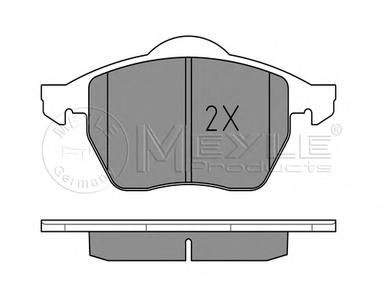 Комплект тормозных колодок, дисковый тормоз MEYLE