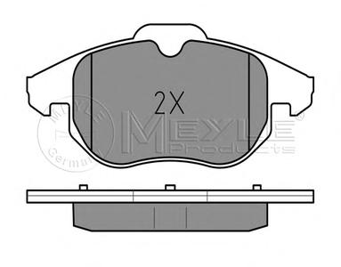 Комплект тормозных колодок, дисковый тормоз MEYLE