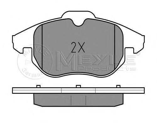 Комплект тормозных колодок, дисковый тормоз MEYLE
