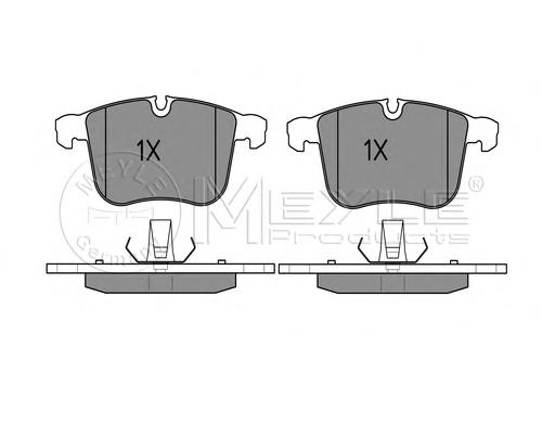 Комплект тормозных колодок, дисковый тормоз MEYLE