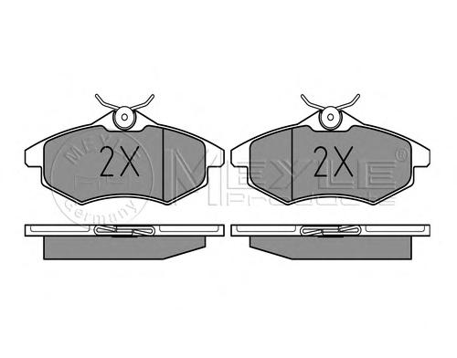Комплект тормозных колодок, дисковый тормоз MEYLE