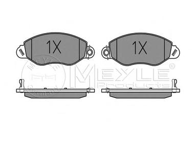 Комплект тормозных колодок, дисковый тормоз MEYLE 025 234 3418/W