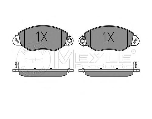 Комплект тормозных колодок, дисковый тормоз MEYLE