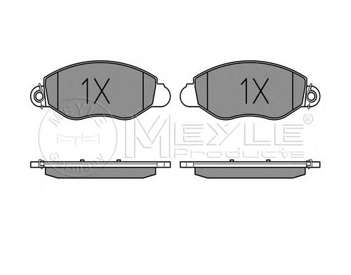 Комплект тормозных колодок, дисковый тормоз MEYLE