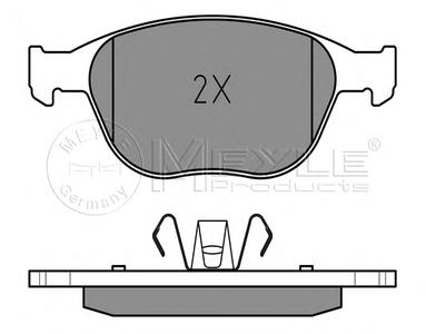 Комплект тормозных колодок, дисковый тормоз MEYLE 025 234 4017