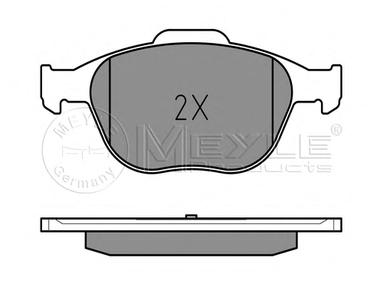 Комплект тормозных колодок, дисковый тормоз MEYLE