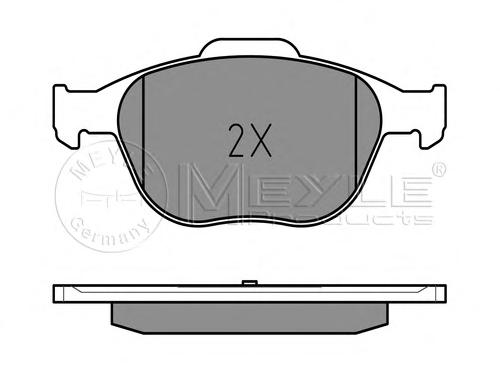 Комплект тормозных колодок, дисковый тормоз MEYLE