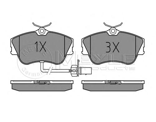Комплект тормозных колодок, дисковый тормоз MEYLE