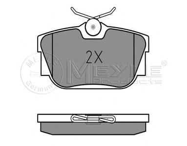 Комплект тормозных колодок, дисковый тормоз MEYLE