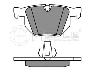 Комплект тормозных колодок, дисковый тормоз MEYLE