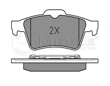 Комплект тормозных колодок, дисковый тормоз MEYLE 025 234 8216